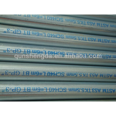 Zinc coating:275-350g/m2 Galv Pipe
