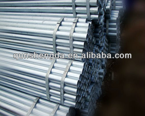 welded galvanized steel pipe thread with coupling and cap