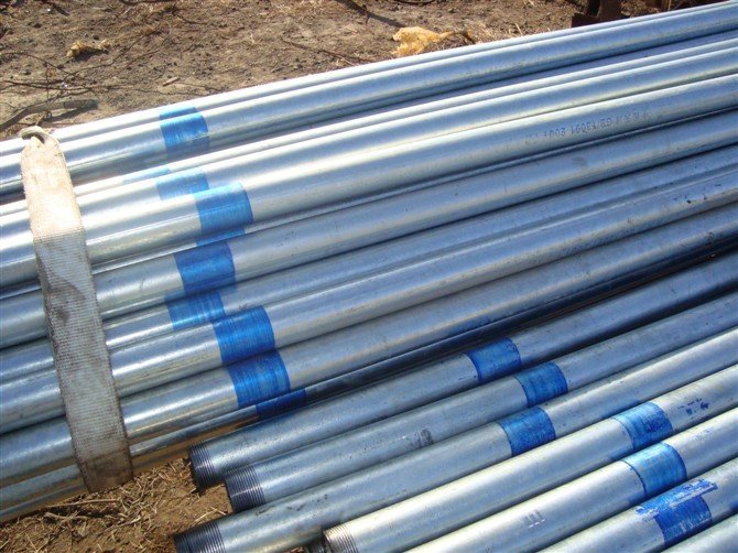 Galvanized pipes for gas