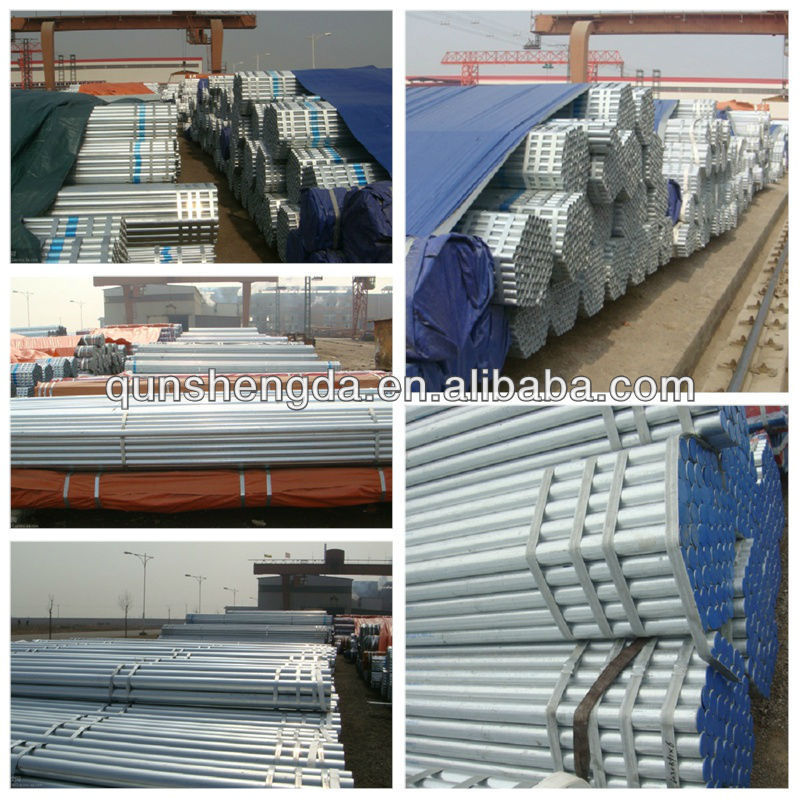 Galvanized steel pipe for gas