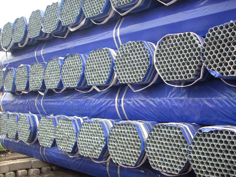 zinc coated steel welded tubes for scaffolding