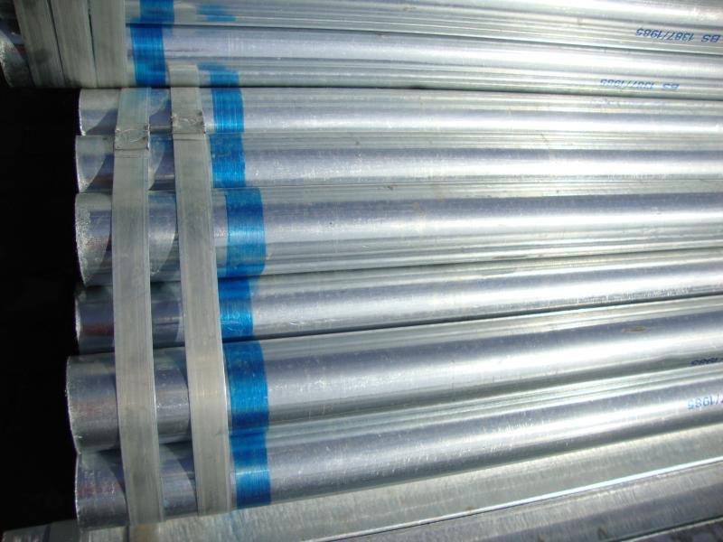 ISO9001pre- galvanized ms steel pipe made in china