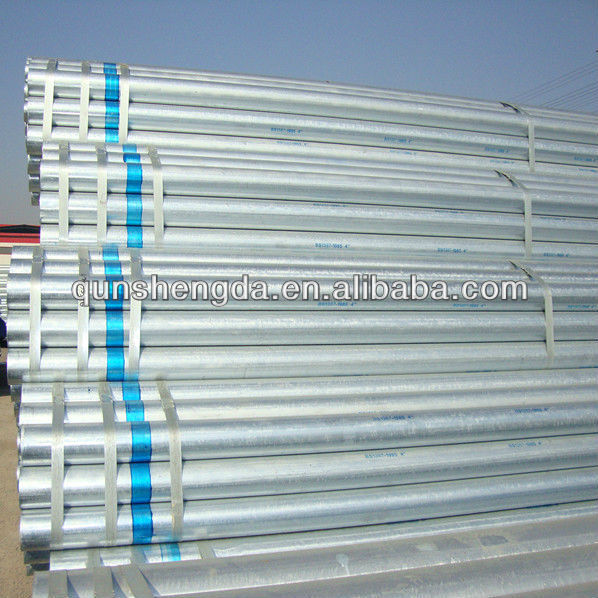 BS1387 Hot dipped gi steel tube for water heating