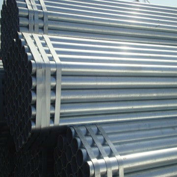 Q235 Hot dipped gi steel tube&pipe with threading and coupling