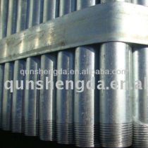 HDG Steel tube with threading and coupling