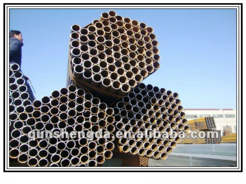 ERW black welded steel pipe for fuild/oil/gas