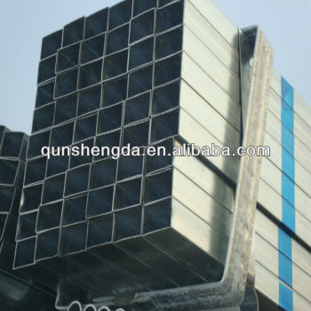 Hot dipped gi square hollow pipe factory in tianjin
