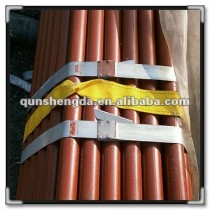 Red painted welded pipe