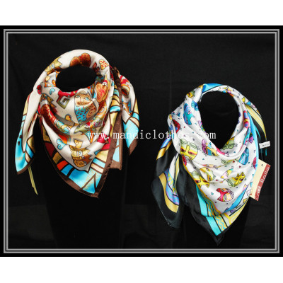 big square silk scarf (WJ-001)