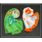 stylish digital printing flower silk scarves (WJ-006)