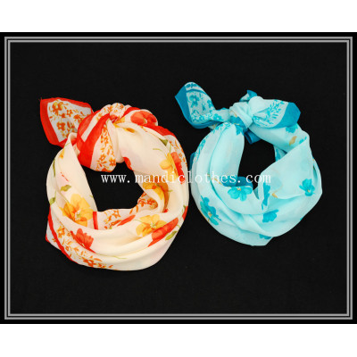 pretty 100% silk square scarves (WJ-008)