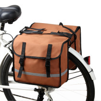 Brown polyester bike rack pannier bags(SB-027)