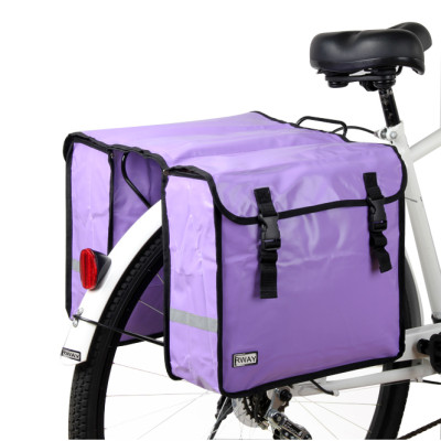 Purple PVC bike rear carrier pannier bags(SB-040)