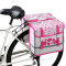 Pink pattern bike rear carrier pannier bags(SB-041)