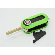 Fiat 3 button flip remote key shell (Green)