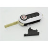 Fiat 3 button flip remote key shell (White)