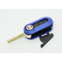 Fiat 3-button flip remote key shell