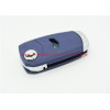 Fiat 1 button remote control folding key shell (blue)