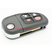 Jaguar 4-button flip remote key shell