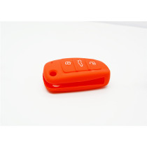 Audi 3-button remote control Silicone Case (Red)