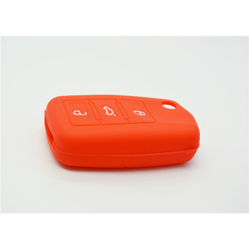 Volkswagen 3-button remote control Silicone Case (Red)