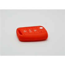 Volkswagen 3-button remote control Silicone Case (Red)