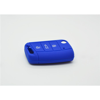 Volkswagen 3-button remote control Silicone Case (dark blue)