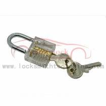 Cutaway Inside View of Transparent Mini Practice Padlock Lock Training Skill Pick for Locksmith