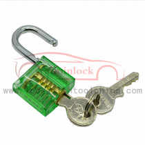 Cutaway Inside View of Mini Practice Padlock Lock Training Skill Pick for Locksmith Green
