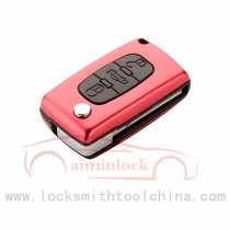 High Quality Aluminum Fake Car Key Peugeot Remote Key Casing Red AML031818