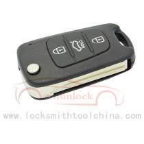 High Quality Hyun-dai 3-button Flip Remote Key Shell AML030982