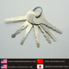 High Quality Lock Pick Set 7pcs Jiggler keys Silver AML021028