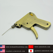 Hot Sale KLOM Stainless Steel Manual Pop-down Lock Pick Snap Gun Bronze and Silver AML020024