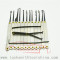 Hot Sale 12pcs Stainless Steel and Iron Lock Pick Tool Set Black and Silver AML020099