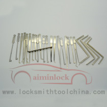 High Quality Stainless Steel Car Lock Pick Set With LED Light AML020161