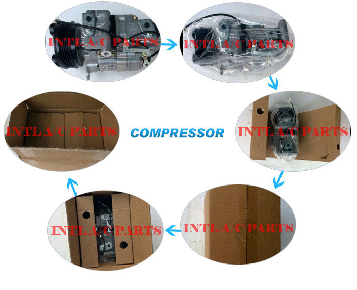 Trator CNH / Case / New Holland / Valtra T-180 auto ac compressor with valve DENSO 10P15 10P15C 8 Ears 8pk