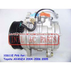 10s11e pv6 auto ac compressor com a embreagem para toyota avanza 2004-2006 2005 oem#jk447220- 4094 jk4472204094