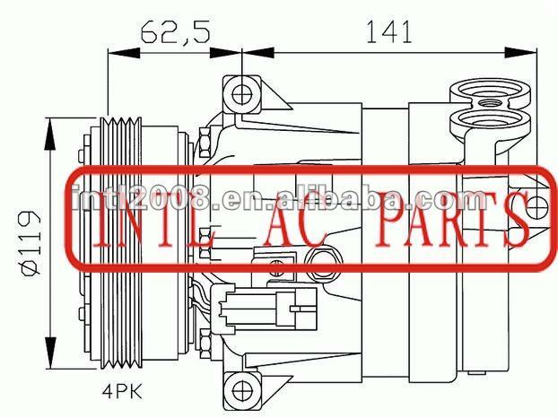 Auto ac compressor V5 for FIAT LANCIA 1995- #46525369