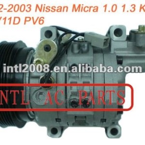 Dkv11d compressor para 1992-2003 nissan micra 1.0 1.3 k11 92600- 67b01 2f232- 45010 506021-2461 70504-45010 92600- 6f500