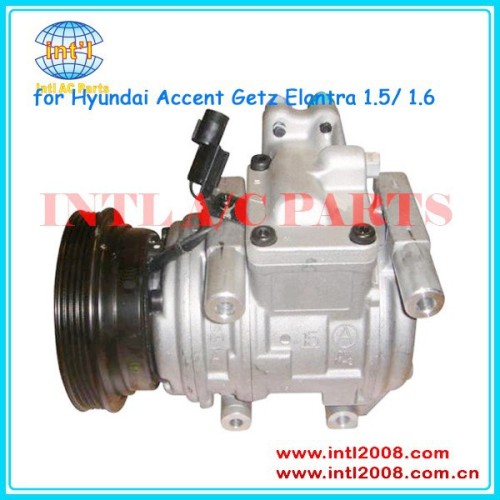 Denso 10pa15c compressor ac para hyundai getz accent elantra 1.5/1.6 2000-2014 p30013-0870 16040-13500 97701- 2d500 p300130870