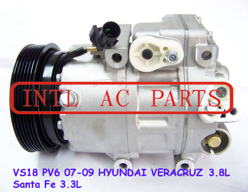 Ac compressor vs18 hyundai veracruz 3.8l 2007-2009 97701- 2b300 977012b300 97701 2b300 halla- hcc f500-ma5ba-13 ma5ba-01 ma5ba-13