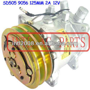 Universal carro condtioning ar compressor sanden 5h09 505 9056 12v 125mm flare/auto ac( um/c) compressor sd505 5h09 unisersal