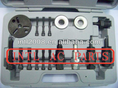 Auto um/c compressor embreagem hub puller installer kit deluxe embreagem hub puller/installer kit compressor ac embreagem instalador