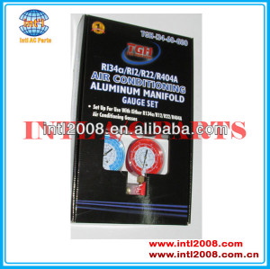 ar condicionado de alumínio manifold gauge ajuste r134a r12 r22 r410a