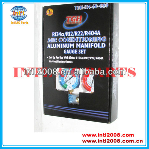 Air Conditioning Aluminium Manifold Gauge Set R134a R12 R22 R410a