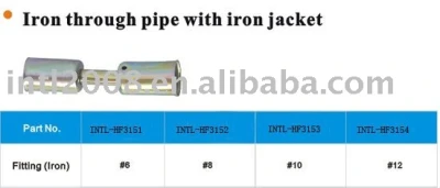 iron through pipe with iron jacket cap fereule wholesale and retail