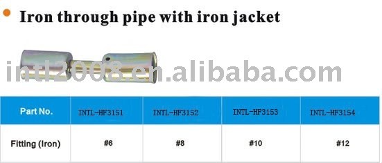iron through pipe with iron jacket cap fereule wholesale and retail