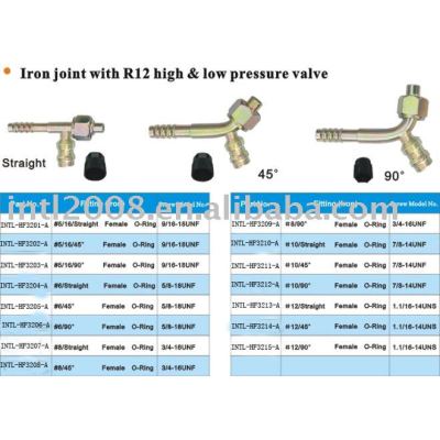 iron steel joint with R12 high & low pressure valve wholesale and retail