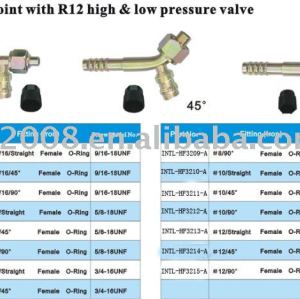 iron steel joint with R12 high & low pressure valve wholesale and retail
