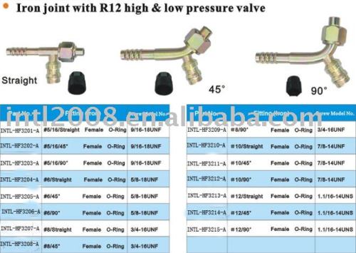 Iron steel conjunta com r12 hign& válvula de baixa pressão de atacado e varejo